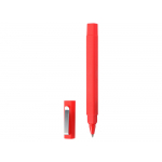 Ручка шариковая пластиковая Quadro Soft, квадратный корпус с покрытием софт-тач, красный, фото 1