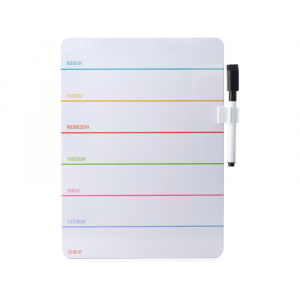 Магнитная доска для заметок с маркером Erase Board, белый, черный - купить оптом
