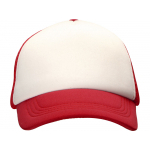 Бейсболка под сублимацию с сеткой Newport, белый/красный, фото 4