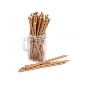 Набор крафтовых трубочек Kraft straw, 100 шт., коричневый - купить оптом