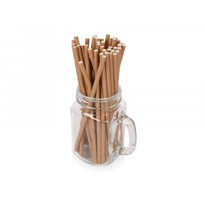 Набор крафтовых трубочек Kraft straw, 100 шт., коричневый - купить оптом