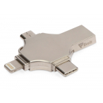 USB-флешка 3.0 на 32 Гб 4-в-1 Ultra в подарочной коробке, серебристый, фото 2