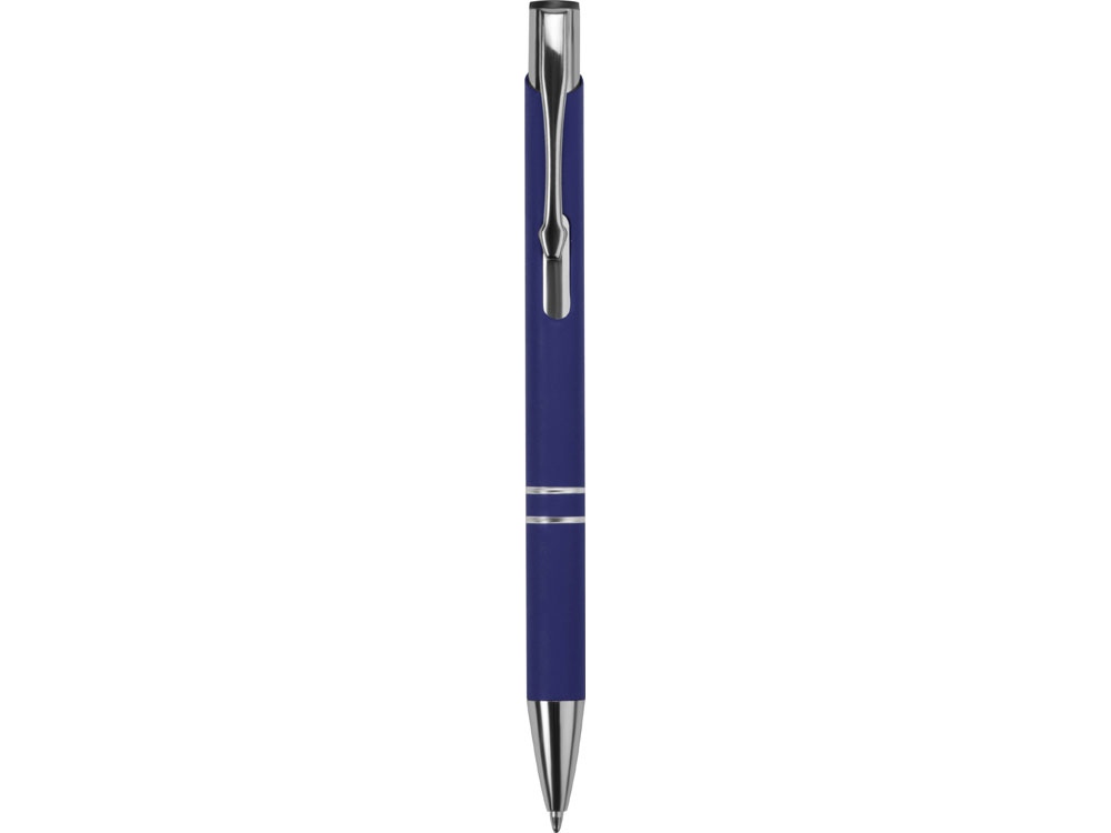 Ручка металлическая шариковая Legend Gum софт-тач, темно-синий - купить оптом