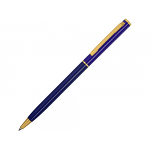 Ручка шариковая Жако с серебристой подложкой, темно-синий - купить оптом