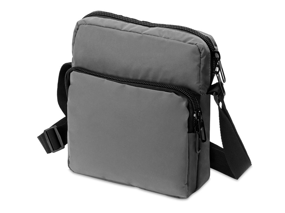 Светоотражающая сумка через плечо Reflector, светоотражающий с внутренним карманом, серебристый - купить оптом