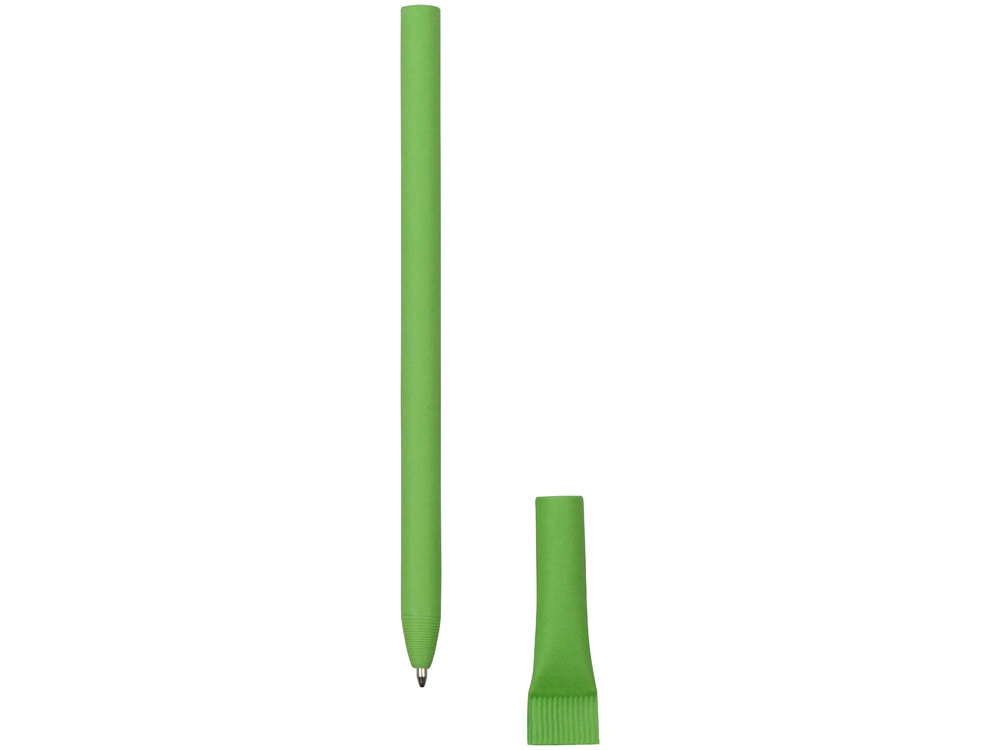 Ручка картонная с колпачком Recycled, зеленое яблоко (Р) - купить оптом
