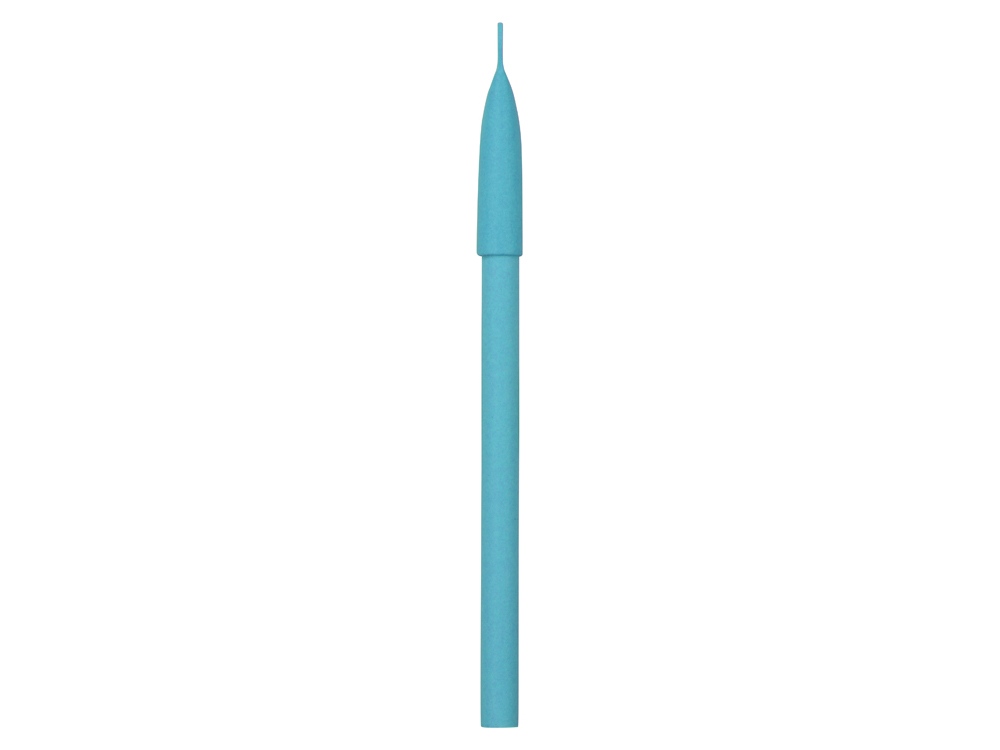 Ручка картонная с колпачком Recycled, голубой (Р) - купить оптом