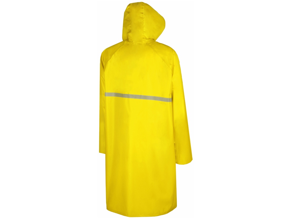 Длинный дождевик Lanai  из полиэстера со светоотражающей тесьмой, желтый - купить оптом