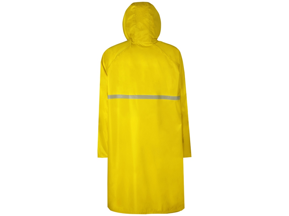 Длинный дождевик Lanai  из полиэстера со светоотражающей тесьмой, желтый - купить оптом