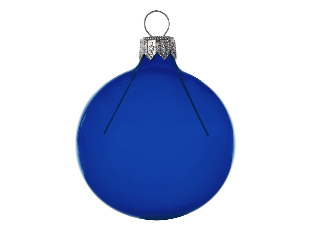 Стеклянный шар синий полупрозрачный, заготовка шара 6 см, цвет 61 - купить оптом