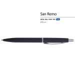 Ручка шариковая автоматическая BrunoVisconti1 мм, синийSAN REMO (navy металлический корпус), фото 1