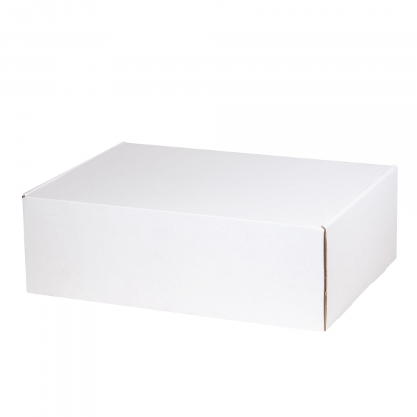 Подарочная коробка универсальная средняя, белая, 345 х 255 х 110мм - купить оптом