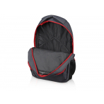 Рюкзак Metropolitan, серый с красной молнией и черной подкладкой, фото 2