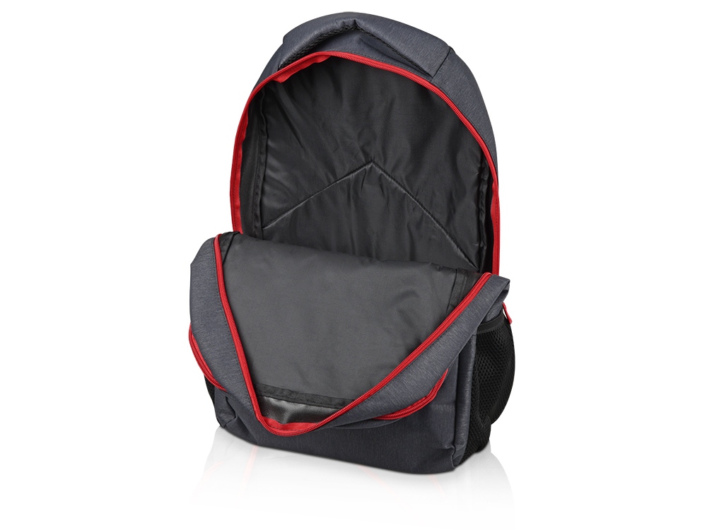 Рюкзак Metropolitan, серый с красной молнией и черной подкладкой - купить оптом