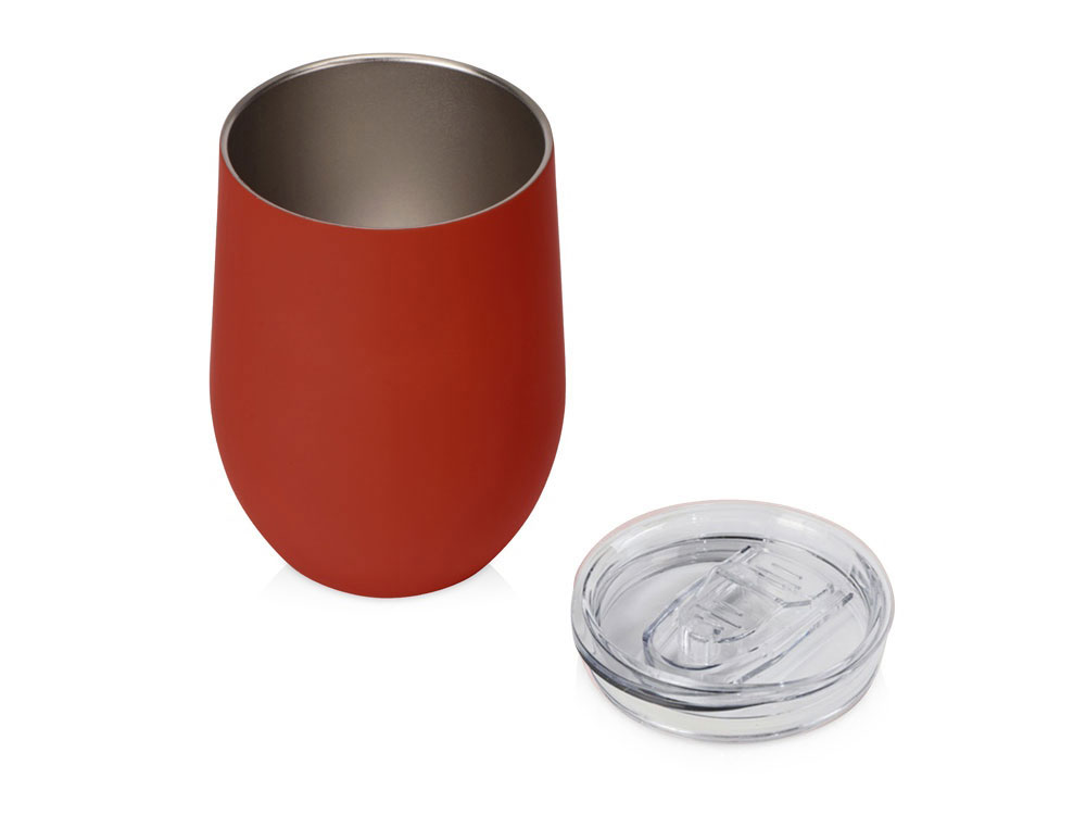 Термокружка Vacuum mug C1, soft touch, 370мл, красный - купить оптом