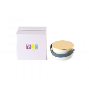 Свеча Valerie Concept с крышкой CNDL 5 BLU, белый/голубой - купить оптом