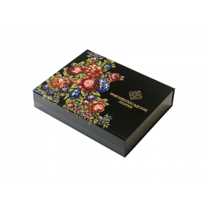 Дизайнерская картонная коробка к Павлопосадским платкам - купить оптом