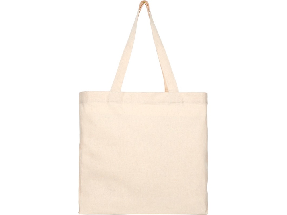 Эко-сумка Pheebs с клинчиком, изготовленная из переработанного хлопка, плотность 210 г/м2, natural, натуральный - купить оптом