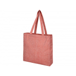 Эко-сумка Pheebs с клинчиком, изготовленная из переработанного хлопка, плотность 210 г/м2, красный ме
