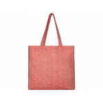 Эко-сумка Pheebs с клинчиком, изготовленная из переработанного хлопка, плотность 210 г/м2, красный ме, фото 1