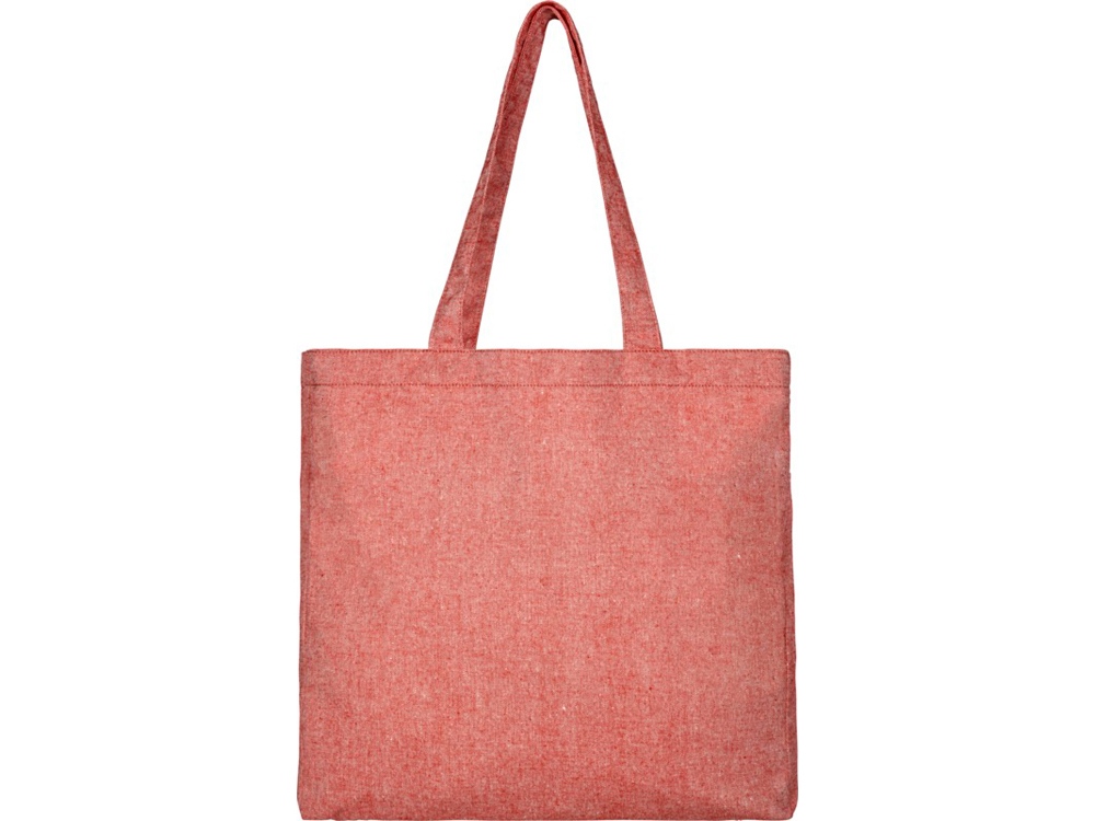 Эко-сумка Pheebs с клинчиком, изготовленная из переработанного хлопка, плотность 210 г/м2, красный ме - купить оптом