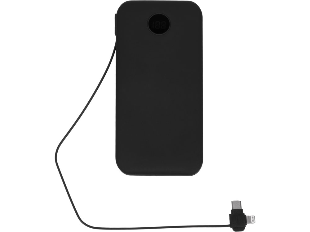 Внешний беспроводной аккумулятор с подсветкой лого Astro, 10000 mAh, черный - купить оптом