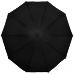 Зонт наоборот складной Stardome, черный с серебристым, фото 1