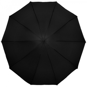 Зонт наоборот складной Stardome, черный с серебристым - купить оптом