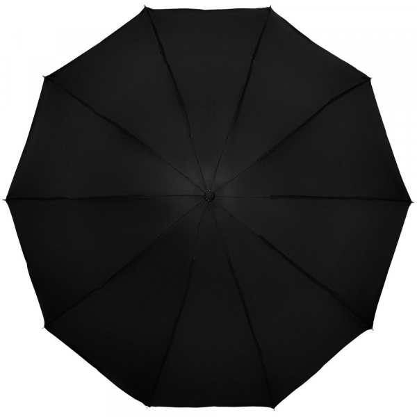 Зонт наоборот складной Stardome, черный с серебристым - купить оптом