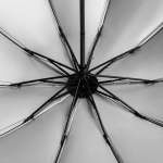 Зонт наоборот складной Stardome, черный с серебристым, фото 2
