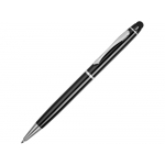 Металлическая шариковая ручка Bossy с вставкой из эко-кожи, черный - купить оптом