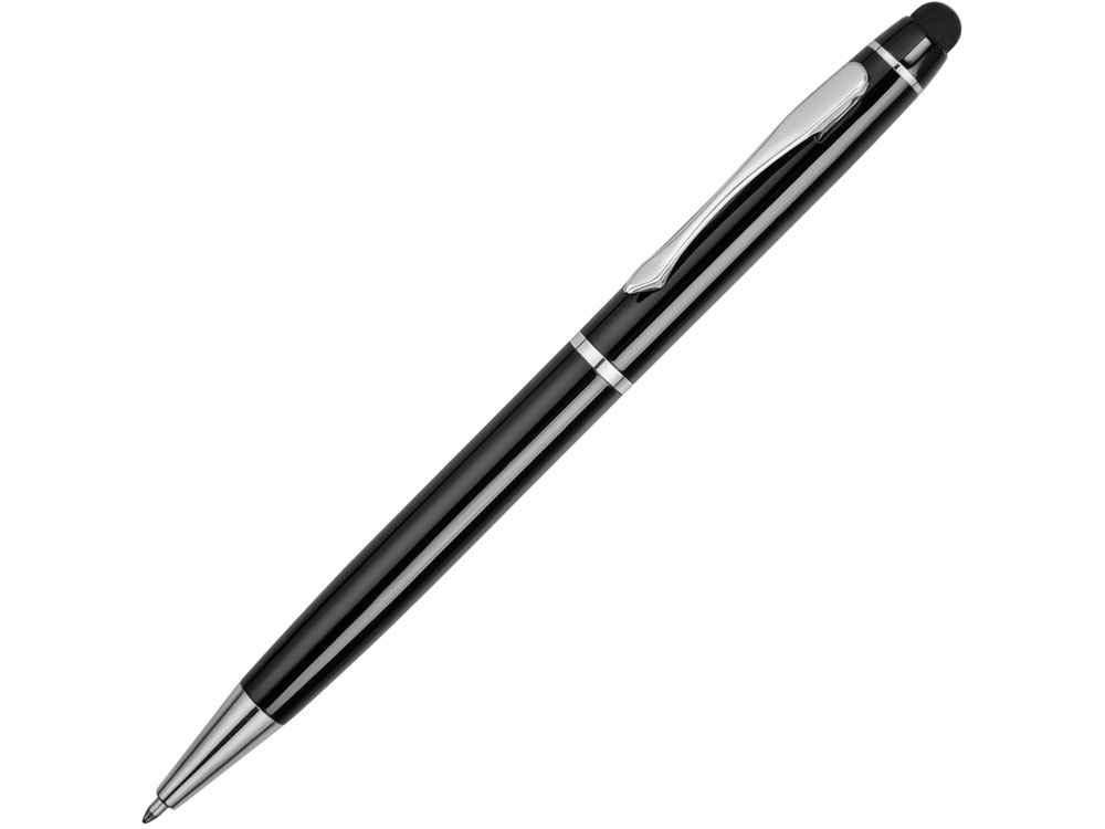 Ручка-стилус шариковая Фокстер, черный - купить оптом