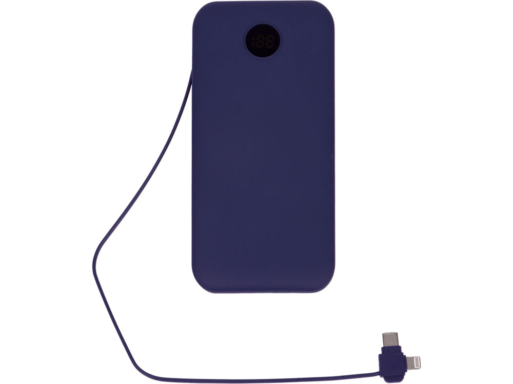 Внешний беспроводной аккумулятор с подсветкой лого Astro, 10000 mAh, темно-синий - купить оптом
