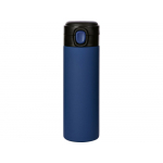 Вакуумная термокружка Waterline c кнопкой Guard, 400 мл, тубус, темно-синий, фото 2