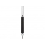 Металлическая шариковая ручка Bossy с вставкой из эко-кожи, черный, фото 1