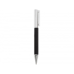Металлическая шариковая ручка Bossy с вставкой из эко-кожи, черный, фото 2