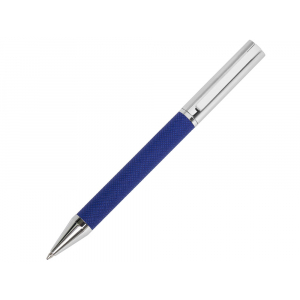 Металлическая шариковая ручка Bossy с вставкой из эко-кожи, синий - купить оптом