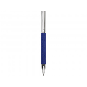Металлическая шариковая ручка Bossy с вставкой из эко-кожи, синий - купить оптом