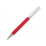 Металлическая шариковая ручка Bossy с вставкой из эко-кожи, красный