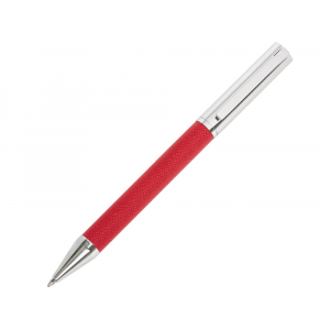 Металлическая шариковая ручка Bossy с вставкой из эко-кожи, красный - купить оптом