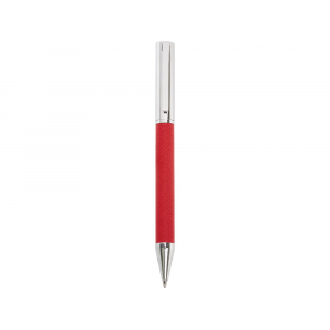 Металлическая шариковая ручка Bossy с вставкой из эко-кожи, красный - купить оптом