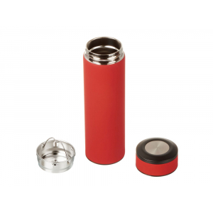 Вакуумный термос Vacuum Flask C1, soft touch, 420мл, красный - купить оптом