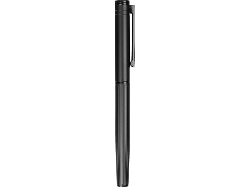 Набор из шариковой ручки и ручки-роллера с анодированным зеркальным слоем в подарочной коробке Monarch Black, черный - купить оптом