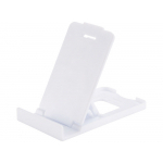 Подставка-брелок для мобильного телефона GoGo, серебристый/белый - купить оптом