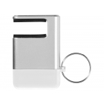 Подставка-брелок для мобильного телефона GoGo, серебристый/белый, фото 3