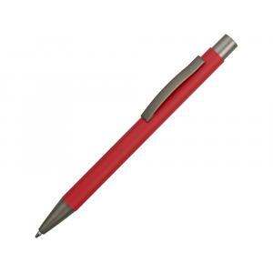 Ручка металлическая soft touch шариковая Tender, красный/серый - купить оптом