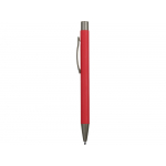 Ручка металлическая soft touch шариковая Tender, красный/серый, фото 2