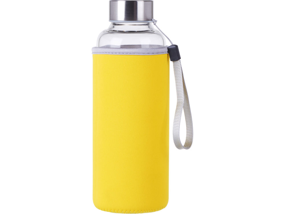 Бутылка для воды Pure c чехлом, 420 мл, желтый - купить оптом