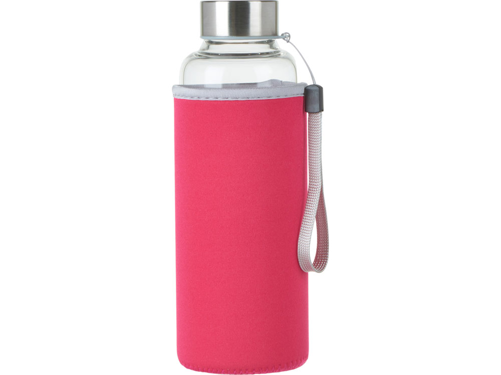 Бутылка для воды Pure c чехлом, 420 мл, розовый - купить оптом