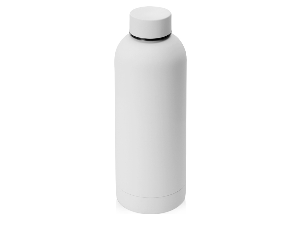 Вакуумная термобутылка Cask Waterline, soft touch, 500 мл, тубус, белый - купить оптом
